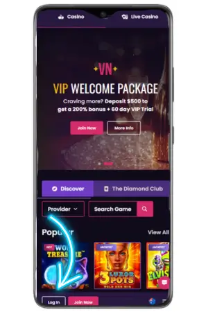 How To Log In Button Vegasnow